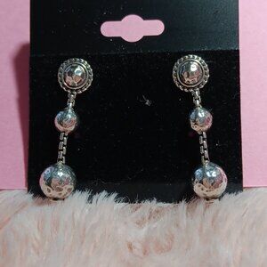 JAI SterlingSilver mirror bead drop earrings